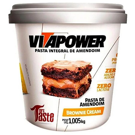 Pasta De Amendoim Brownie Cream (1,005Kg) - Vitapower