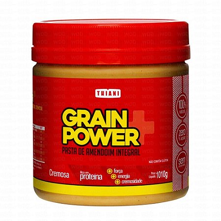 Pasta De Amendoim Integral Lisa (1Kg) - Grain Power