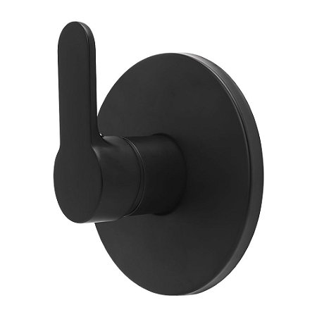 Misturador Monocomando Chuveiro Redondo Preto 1/2