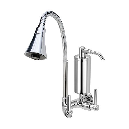 Torneira Gourmet C51 Cozinha Flexível Cone 2 Jatos Cromada