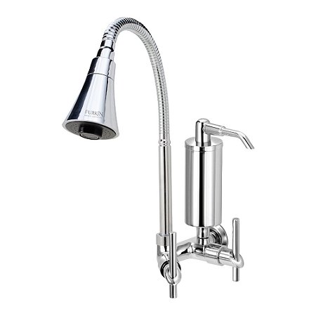 Torneira Gourmet C61 Cozinha Flexível Cone 2 Jatos Cromada