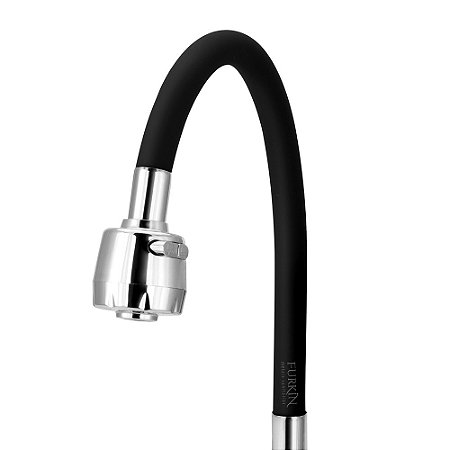 Tubo Gourmet Flexível Preto Para Torneira De Cozinha
