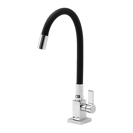Torneira Para Cozinha Gourmet Quadrada Mesa Preta