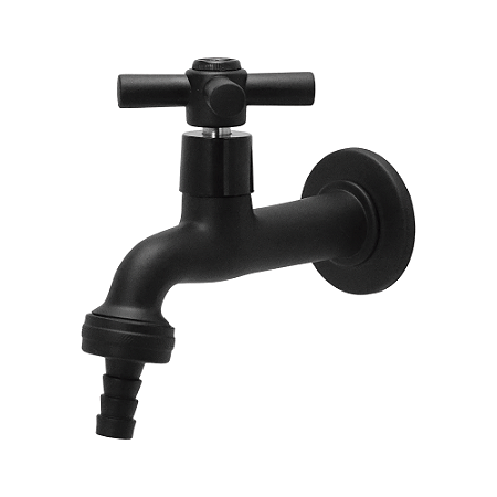 Torneira Para Jardim Tanque Preto Luxo Com Bico União
