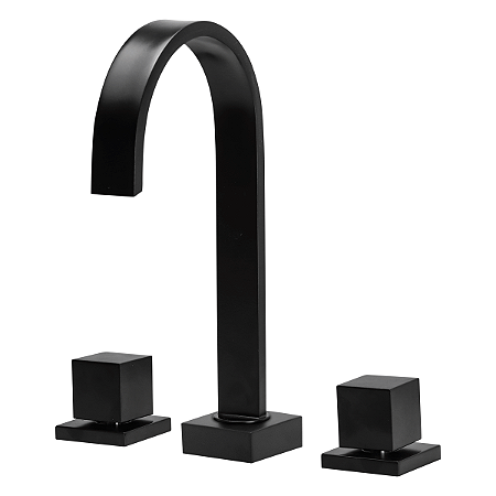 Torneira Misturador Mesa Para Banheiro Lavatório Preto Luxo