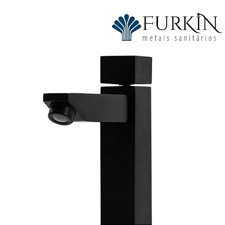 Torneira Banheiro Lavatorio Quadrada Mesa Preto Luxo