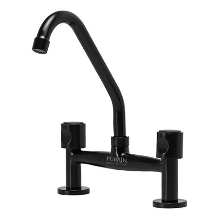 TORNEIRA MISTURADOR BICA MOVEL PRETO MESA COZINHA C42