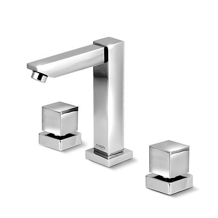 Torneira Misturador Banheiro Lavatório Quadrado Cromado Luxo