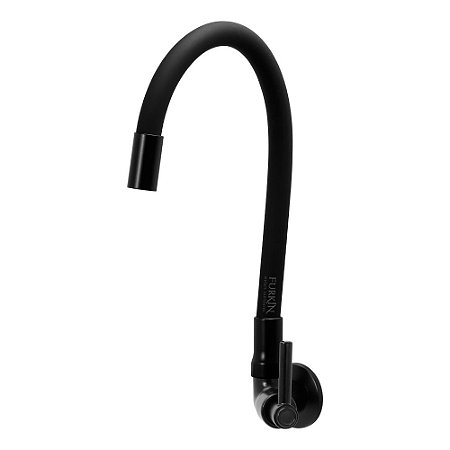 Torneira Gourmet Flexível Cozinha Parede Preto Luxo