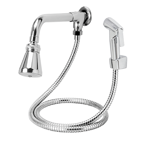 Chuveiro metal ducha articulada c/ desviador  e gatilho abs