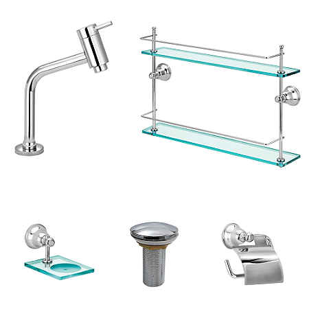Kit de Banheiro Premium com Torneira  5 Peças completo