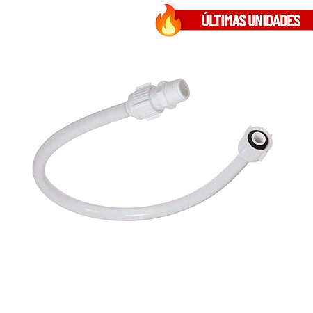 Engate Flexível Branco Mangueira  PVC 80cm Plástico
