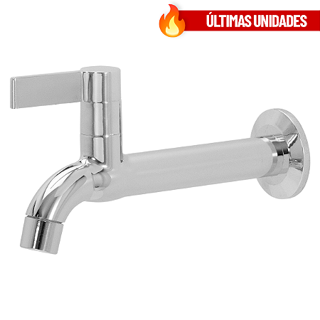 Torneira Jardim Tanque Longa 1/4 de Volta ABS Cromada