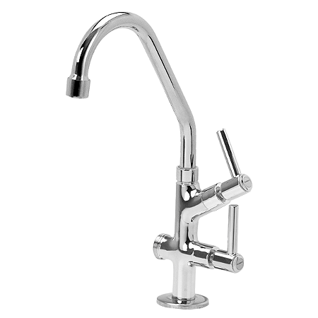 Torneira Cozinha Duas Saídas Lava Louças Mesa 1/4 de Volta