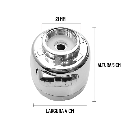 AREJADOR DE TUBO 2 JATOS CROMADO GOURMET CHUVEIRINHO 21 MM