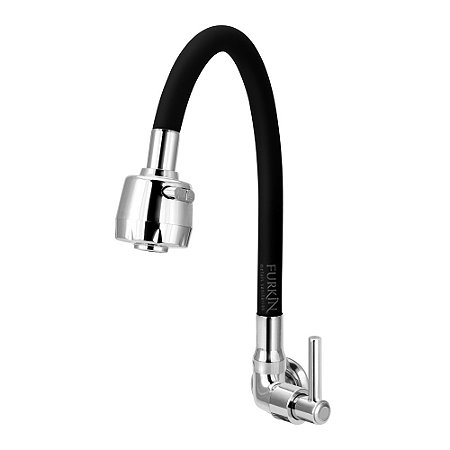 Torneira Gourmet C51 Flexível Cozinha Parede Preta