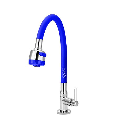 Torneira Gourmet C51 Flexível de Cozinha Mesa Azul 1/4 de Volta