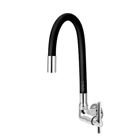 Torneira Gourmet C61 Flexível de Cozinha Parede Preta 1/4 de Volta