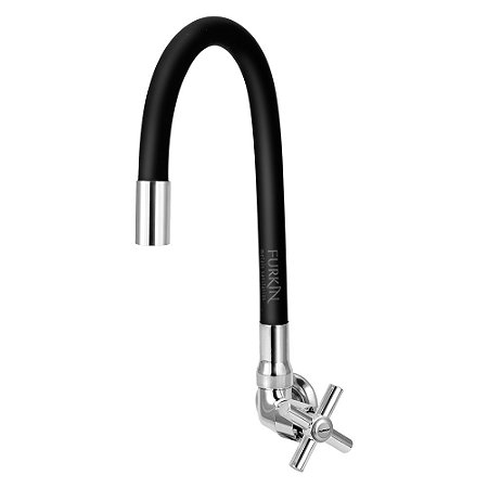 Torneira Gourmet C62 Flexível de Cozinha Parede Preta 1/4 de Volta