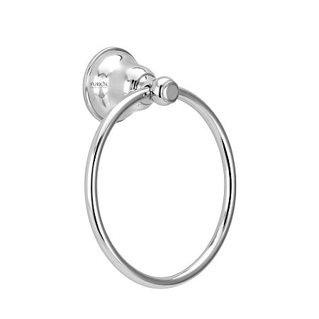 Porta Toalha Argola Metal Cromado Para Banheiro Premium