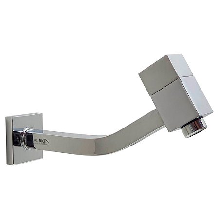 Torneira Link Quadrada Banheiro de Parede Curta 1/4 de Volta