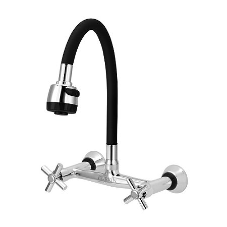Misturador Gourmet C62 Flexível de Cozinha Parede Preto