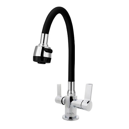 Torneira Misturador Monobloco Cozinha Gourmet Preto Mesa