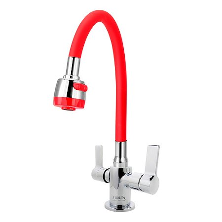 Torneira Misturador Monobloco Cozinha Gourmet Vermelho Mesa