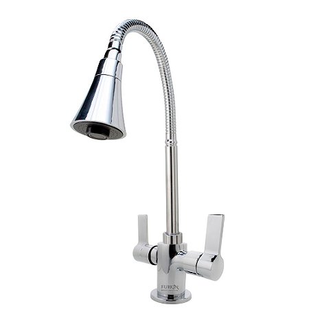 Misturador Monobloco Cozinha Cone 2 Jatos Cromado Mesa