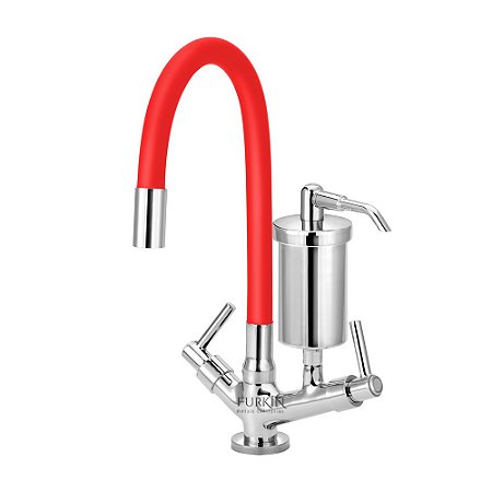 Torneira Gourmet C51 Colors Vermelha Filtro Cozinha Mesa