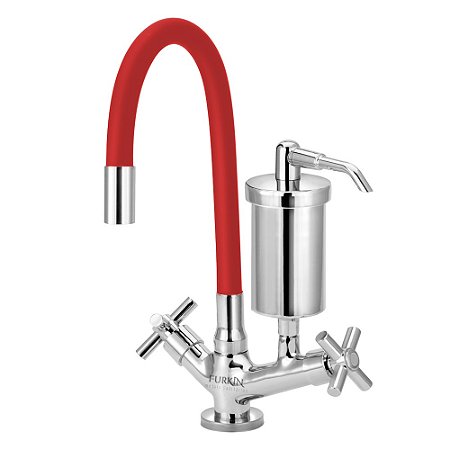 Torneira Gourmet C62 Colors Vermelha Filtro Cozinha Mesa