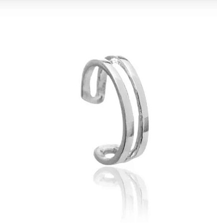 Piercing fake aro duplo liso Prata 925