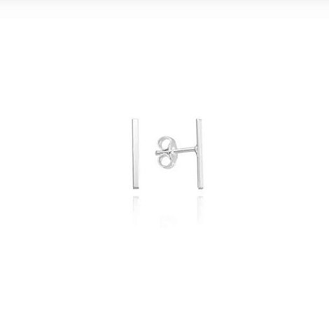 Brinco prata palito 10 mm Prata 925