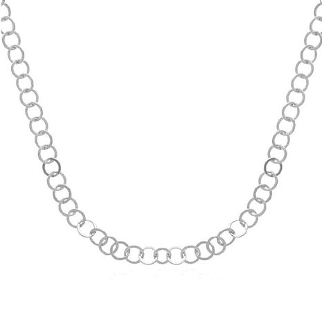 Corrente elos círculos 60 cm Prata 925