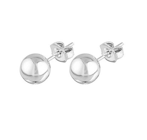 Brinco de bolinha 8 mm Prata 925