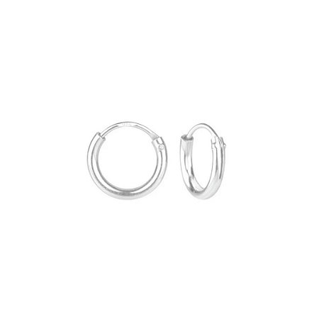 Argolinha fio redondo 10 mm lisa Prata 925