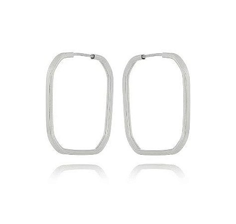Argola quadrada 2 cm Prata 925