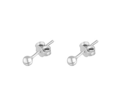 Brinco de bolinha 2 mm Prata 925
