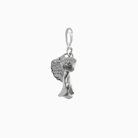 Pingente anjo com zircônias Prata 925