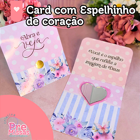 Cartão Abra e Veja com Espelho – Personalizamos com sua ideia