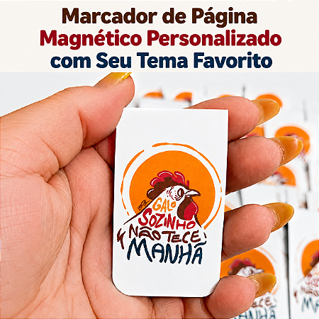 Marcador de Página Magnético Personalizado com Seu Tema Favorito