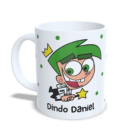 Caneca Personalizada Padrinhos Mágicos para Dindo | 325 ml