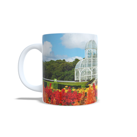 Caneca em cerâmica Lembrança de Curitiba - Jardim Botânico
