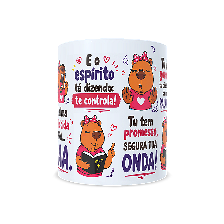 Caneca Capivara Crente Personalizada 325ml | Caneca Cristã em Cerâmica