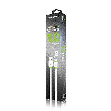 CABO DE DADOS MICRO USB V8 1MT CB-100WH PLUSCABLE