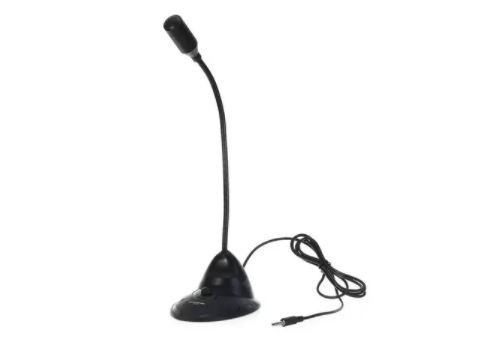 MICROFONE P2 DE MESA PRETO BASE LH-M2 LOTONG
