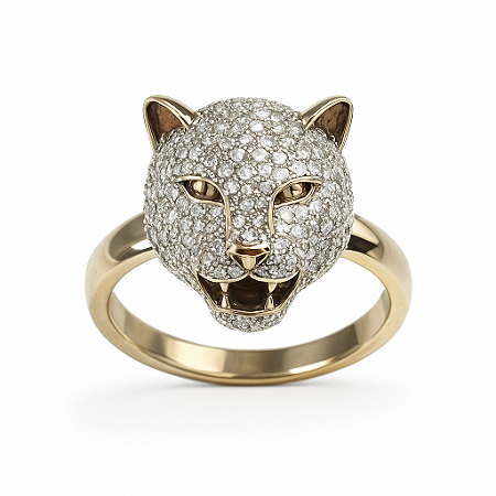 Anel Pantera cravejado