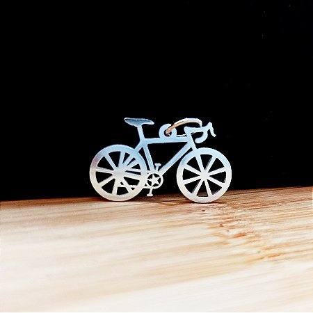 Pingente em Prata Bike Speed Estrela