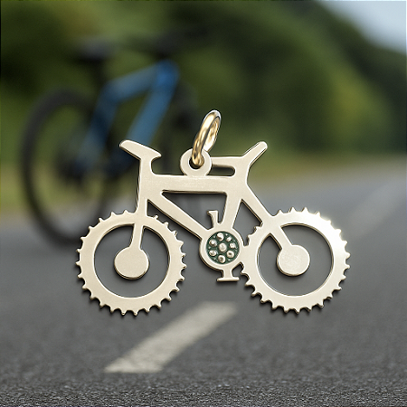 Pingente em Prata Bike Old