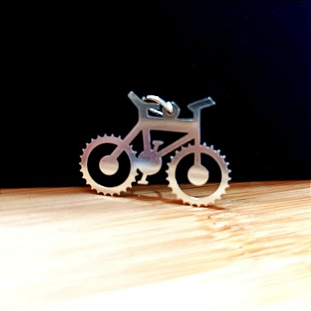 Pingente em Prata Bike Old School